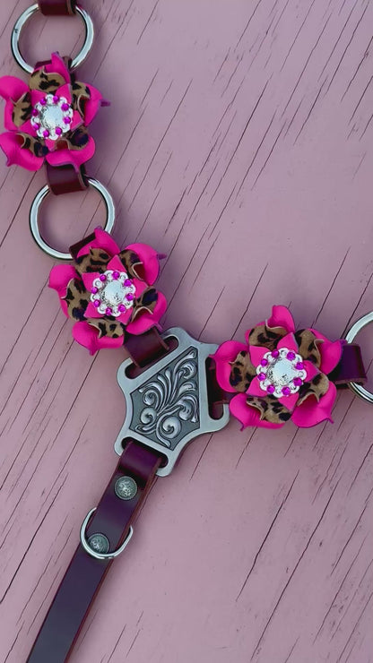 Hot Pink Cheetah Ring Breast Collar