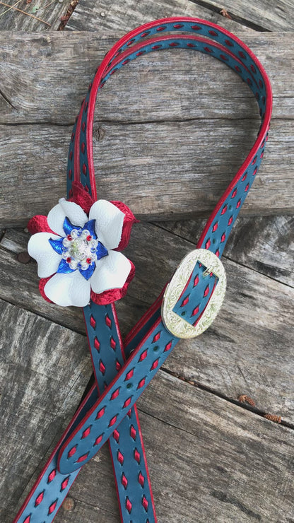 4th of July Red White and Blue Headstall