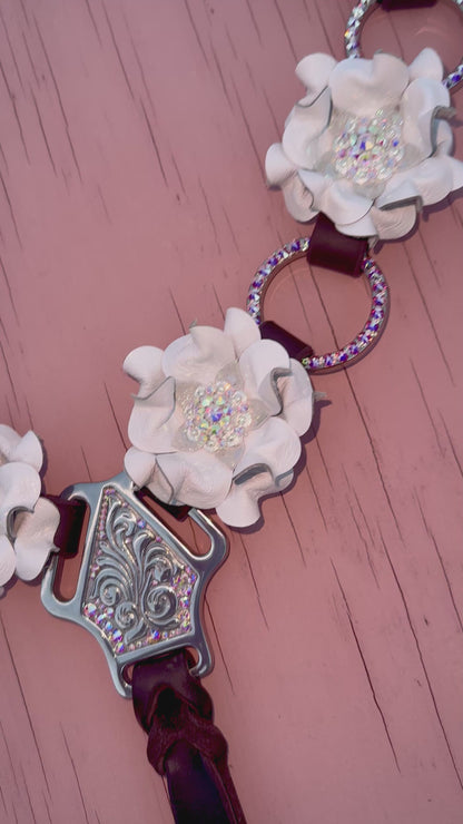 White Bling Ring Breast Collar